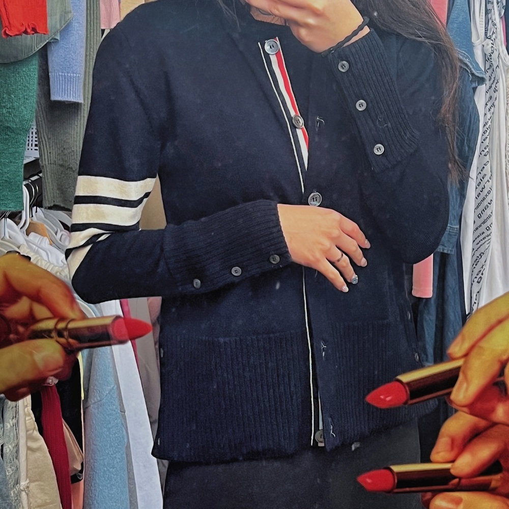 Thom Browne Cardigan with inner attached RARE